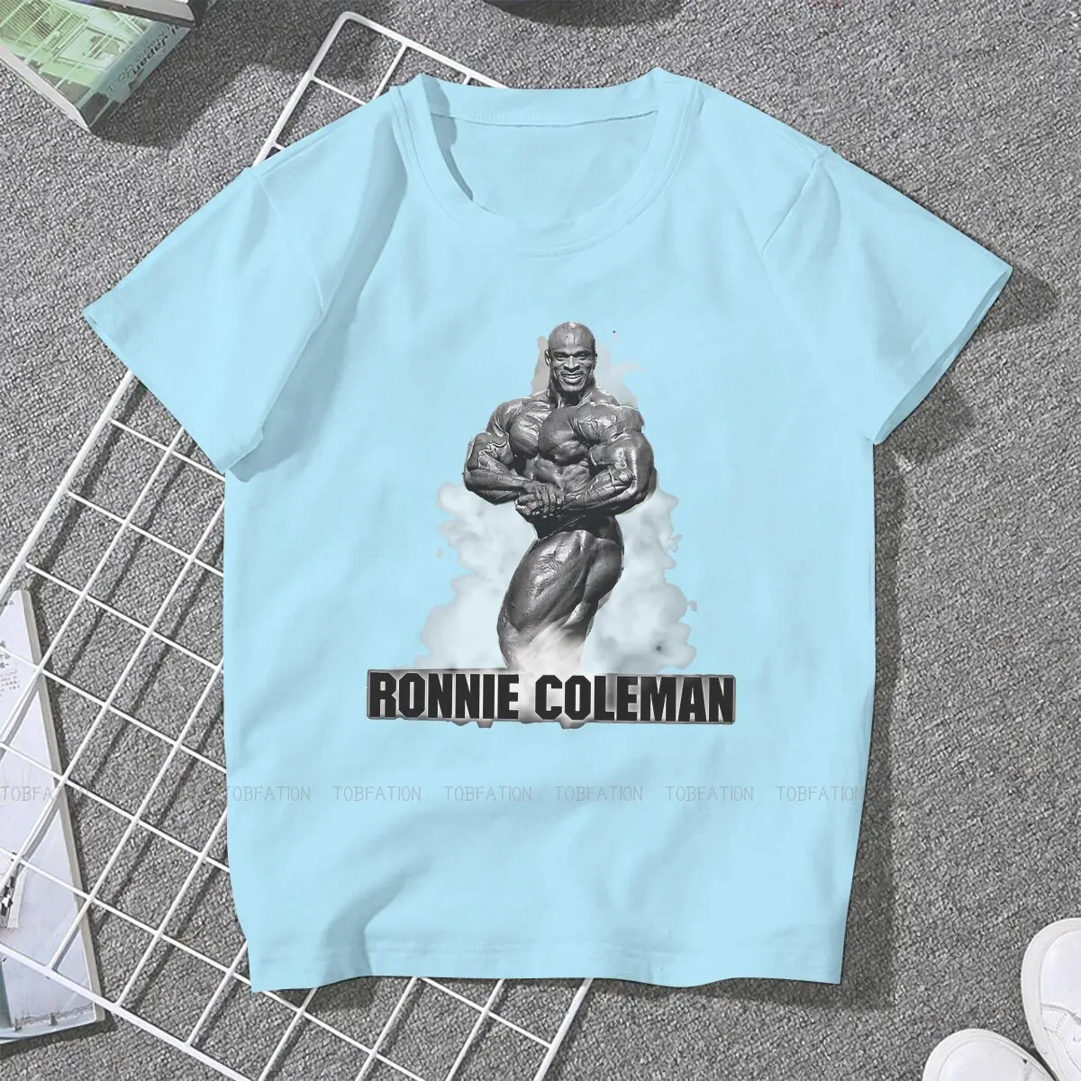 Bodybuilding O Collar TShirt Ronnie Coleman Fit Exercise Fabric Original T Shirt Girl Tops 5XL Fluffy