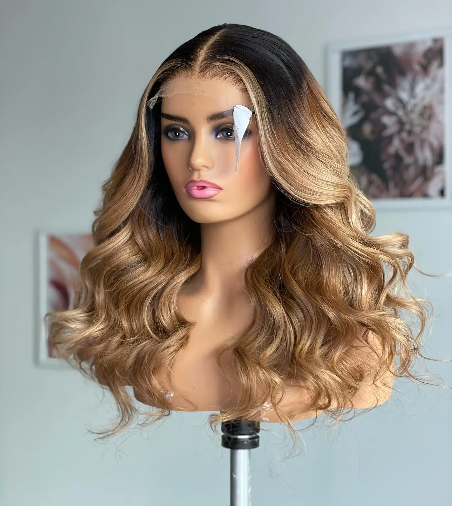 الجسم موجة الدانتيل شعر مستعار أمامي الظلام العسل البني أومبير طويل شعر مستعار اصطناعي للنساء نطاط Preplucked غلويليس شعر مستعار على التخليص بيع #2