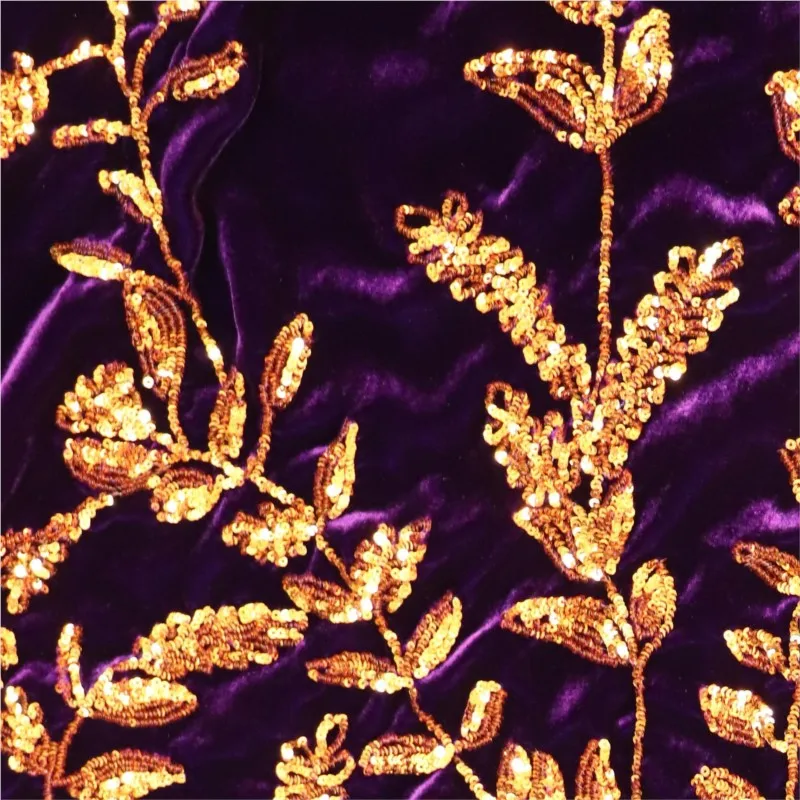 

Velvet woven brocade embroidered fabric for nightgowns evening gowns cheongsams and clothes with embroidery