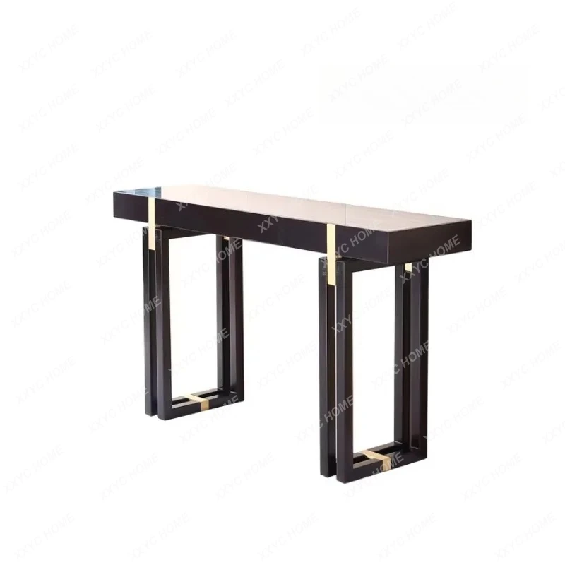 

WS Light Luxury Stainless Steel Modern Living Room Entry Marble Entrance Table Partition Rack End View Table