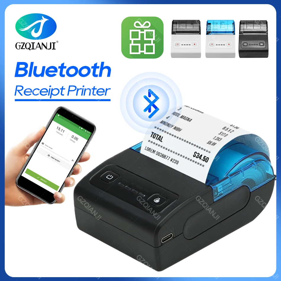 Mini Bluetooth Thermal Bill Printer Wireless Protable 58mm Receipt Printer Loyverse POS Free App SII on Android The cheapest