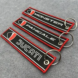 Chaveiro vintage da motocicleta, chaveiros para Ducati Panigale V4 1199, anel titular da corrente Monster Street Fighter, presentes