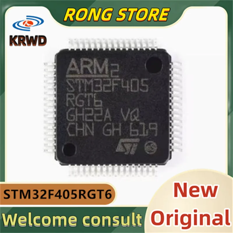 5pcs  STM32F405RGT6 New and Original   STM32F405   LQFP-64 ARM Cortex-M4