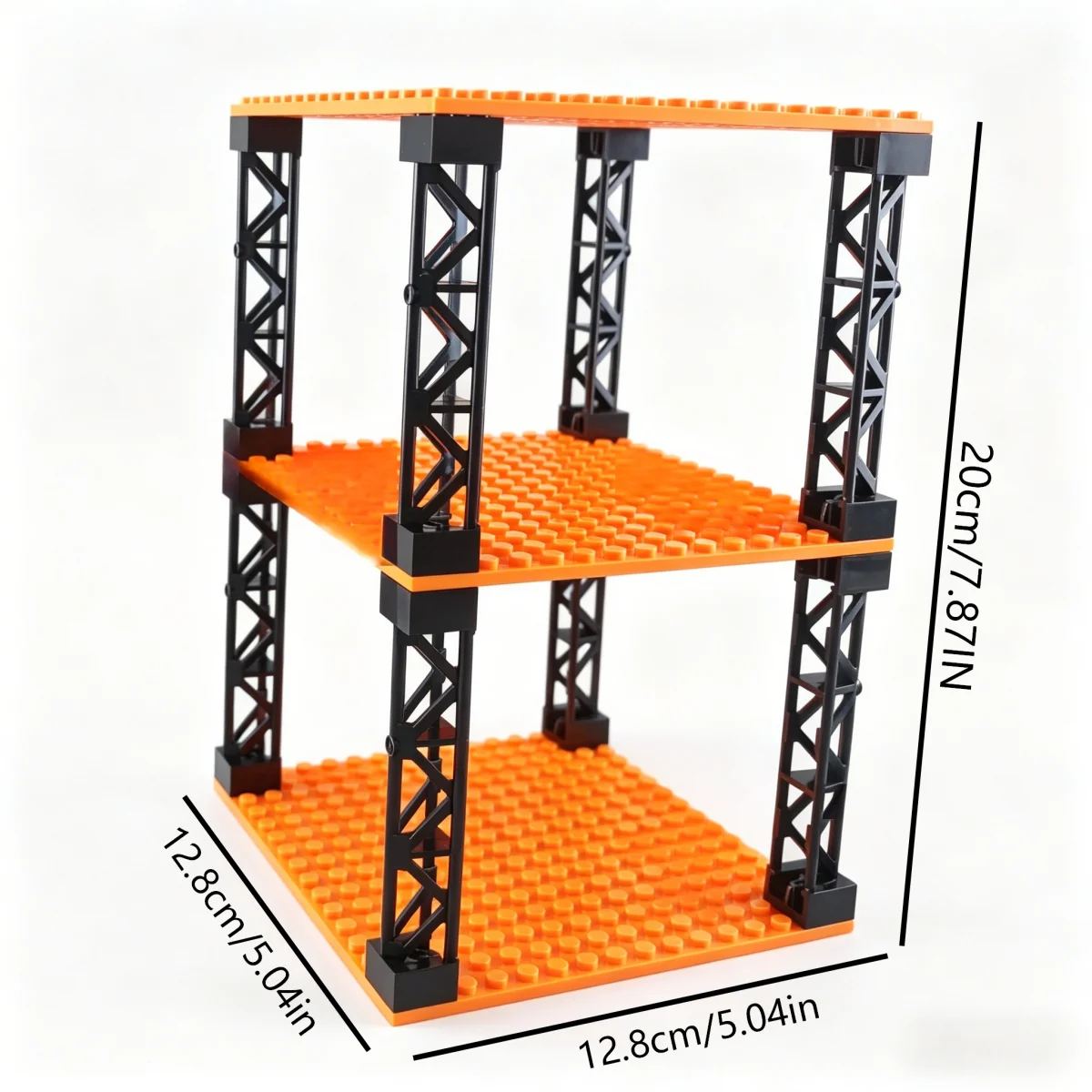 Multi Functional Stackable DIY Multi-Layer Building Blocks Desktop Storage Rack 16x16 Plate Support Girde