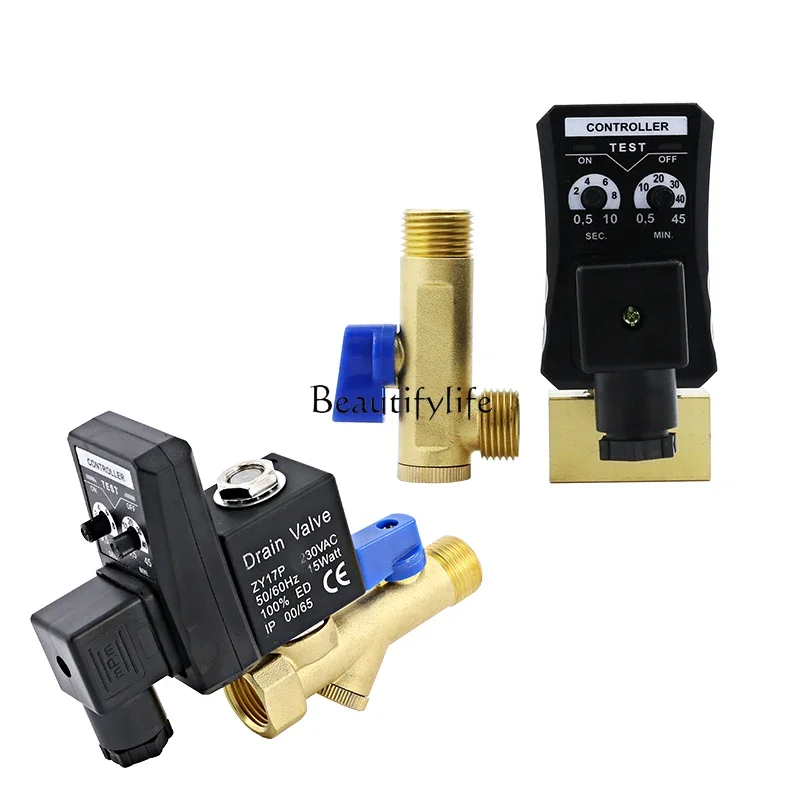 Air Compressor Automatic Drainer Timer 220V Air Tank Solenoid Valve Valve Switch