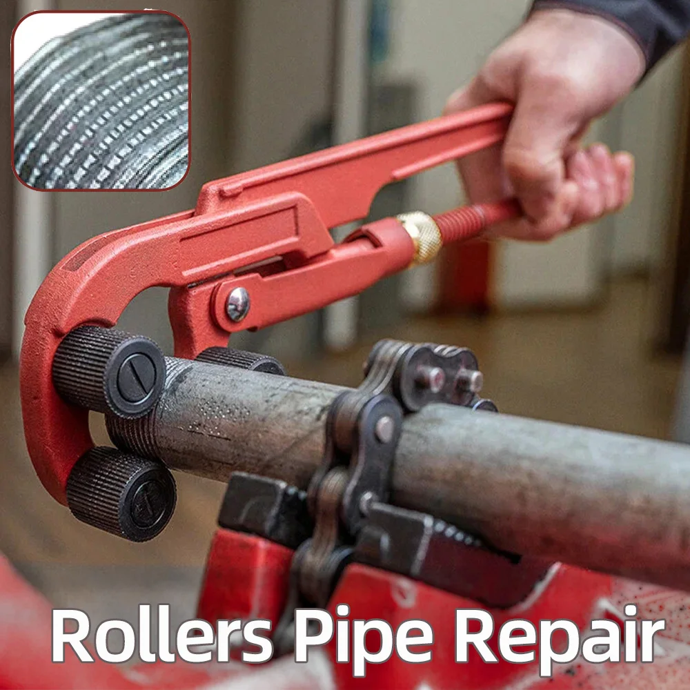 

Трубный ключ с крупной резьбой от 3/8 до 2 дюймов, регулируемые треугольные ролики, грубые плавные резьбовые зоны, инструмент для ремонта промышленных труб