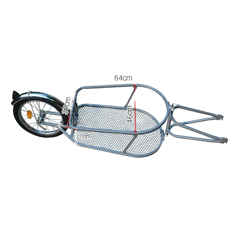 Remorque à Bagages à une Roue, Monocycle à Traction Arrière avec Sac à Bagages