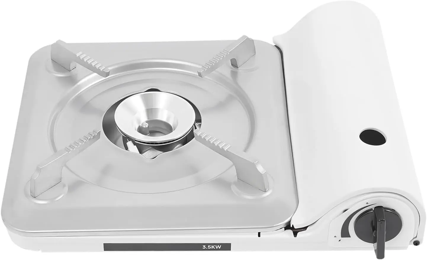 Grill na butan z obudową, przenośny grill kempingowy idealny do gotowania na świeżym powietrzu/kempingu/wycieczek samochodowych, paliwo nie jest dołączone.