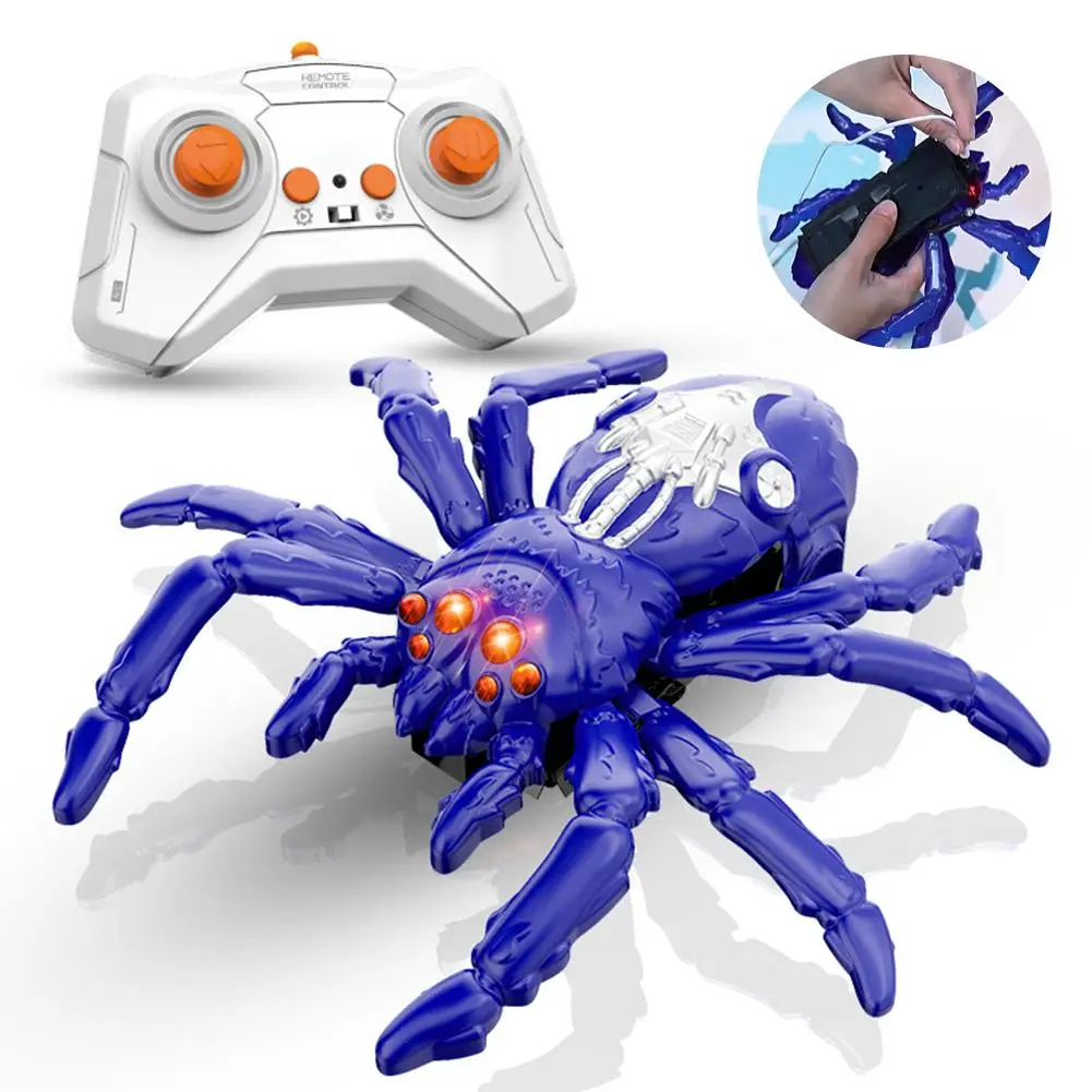 RC Wall Spider Robot de control remoto recargable Juguetes para niños ﻿ Escalar paredes para juguetes de broma, juegos, regalos de Halloween, juguetes divertidos