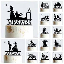 Computer Programmer Game Wedding Cake Topper Acrylic Video Game Mr Mrs Bride Groom Controller Book Worm Birthday Party Supplies