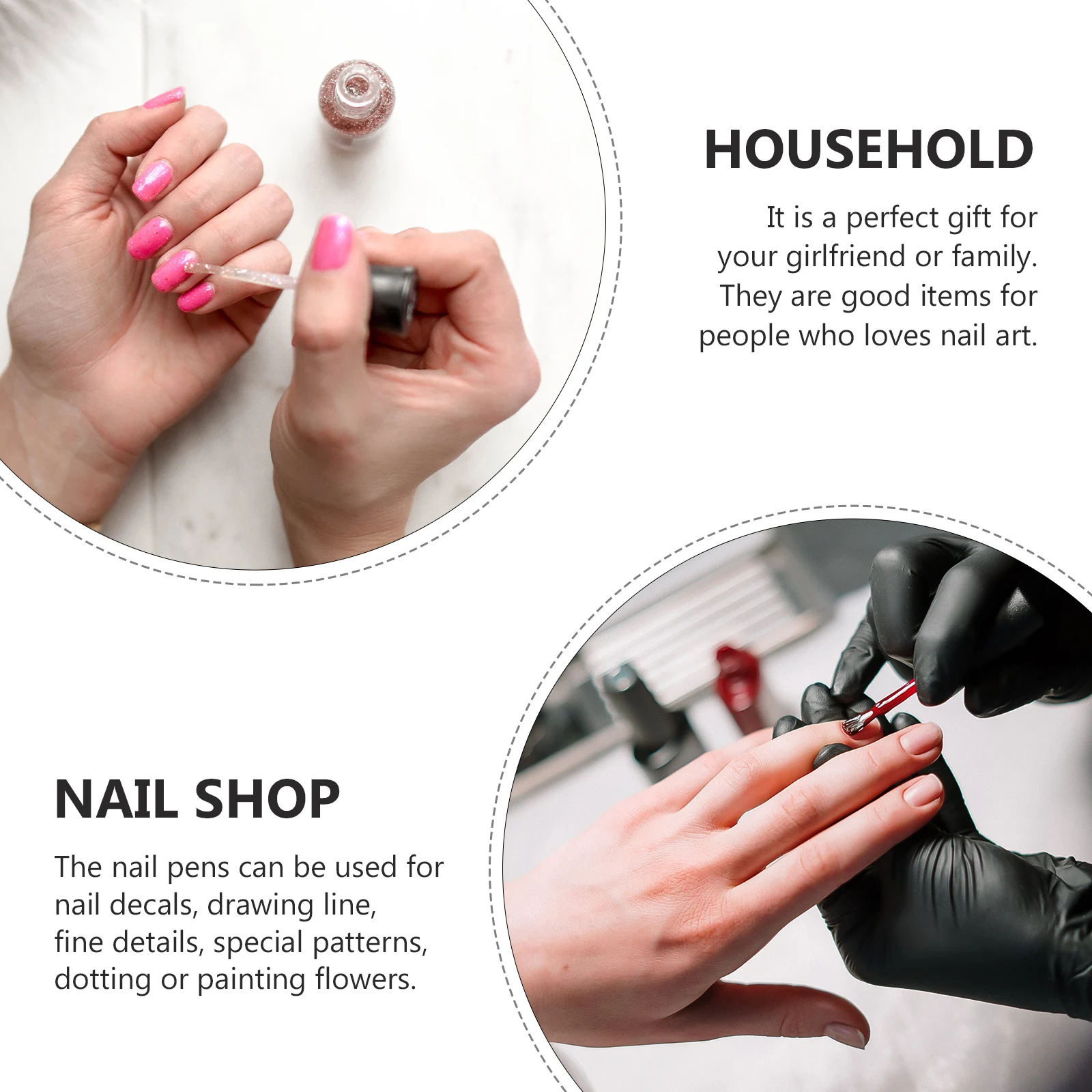 

5 Pcs Dot Needle Pen Nail Brush Manicure Tools Bulk Gel DIY Professional Salon Use Manicure Art Brush Art Supplies