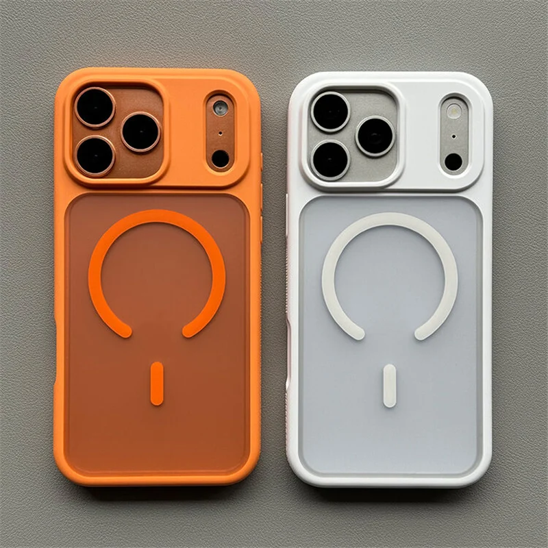 

For Magsafe Wireless Charger Cover Matte Shockproof Case For iPhone 17Pro 17Pro Max Magnetic Hard Protective Phone Back Cover