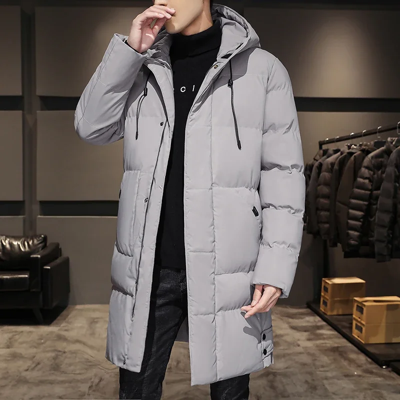 

Plus Size Winter New Plus Long Warm Thick Hood Parkas Jacket Coat Men Autumn Outwear Outfits Classic Windproof Pocket Parka Men