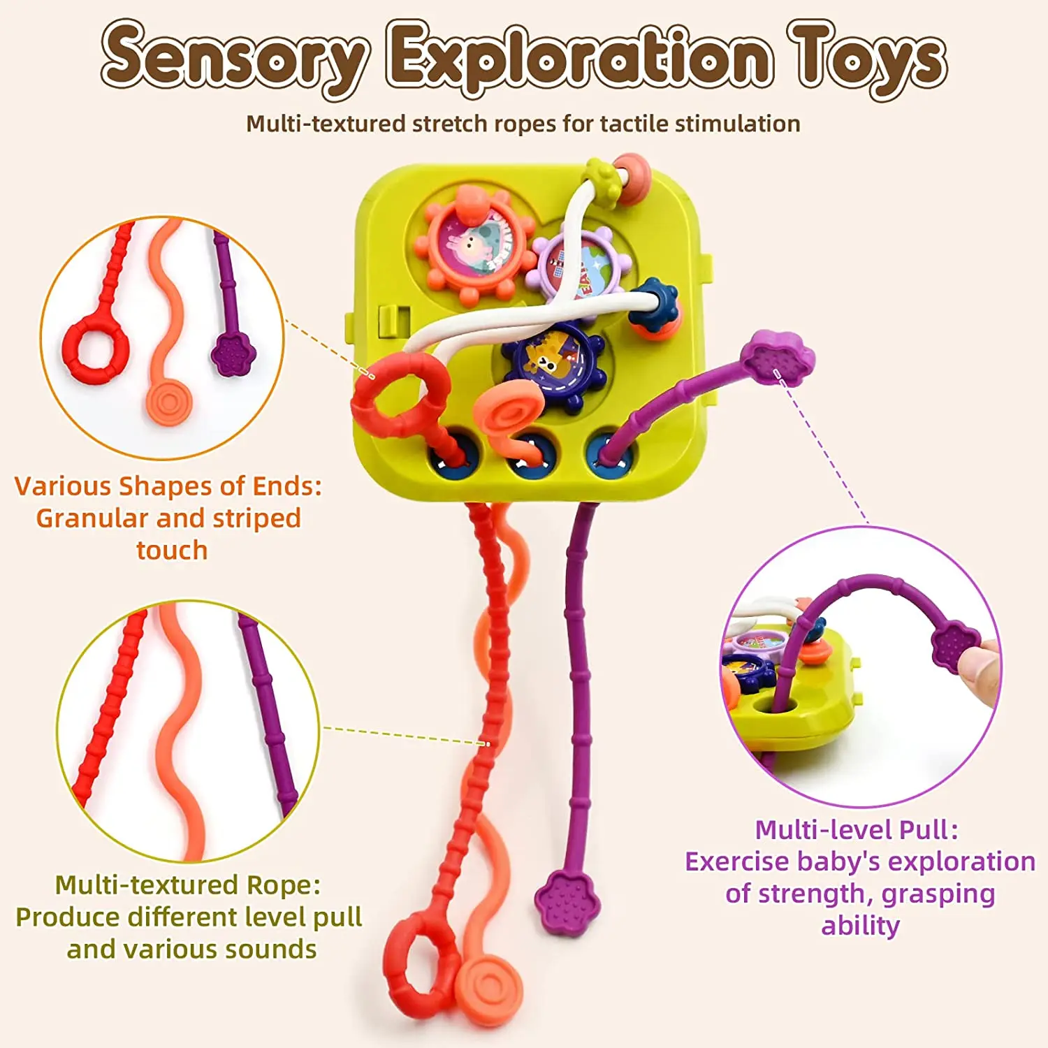 Jouets éducatifs multifonctions 7 en 1, avec trieur de formes, blocs d'empilage pour tout-petits, jouets pour bébés de 12 à 18 mois, Montessori sensoriel