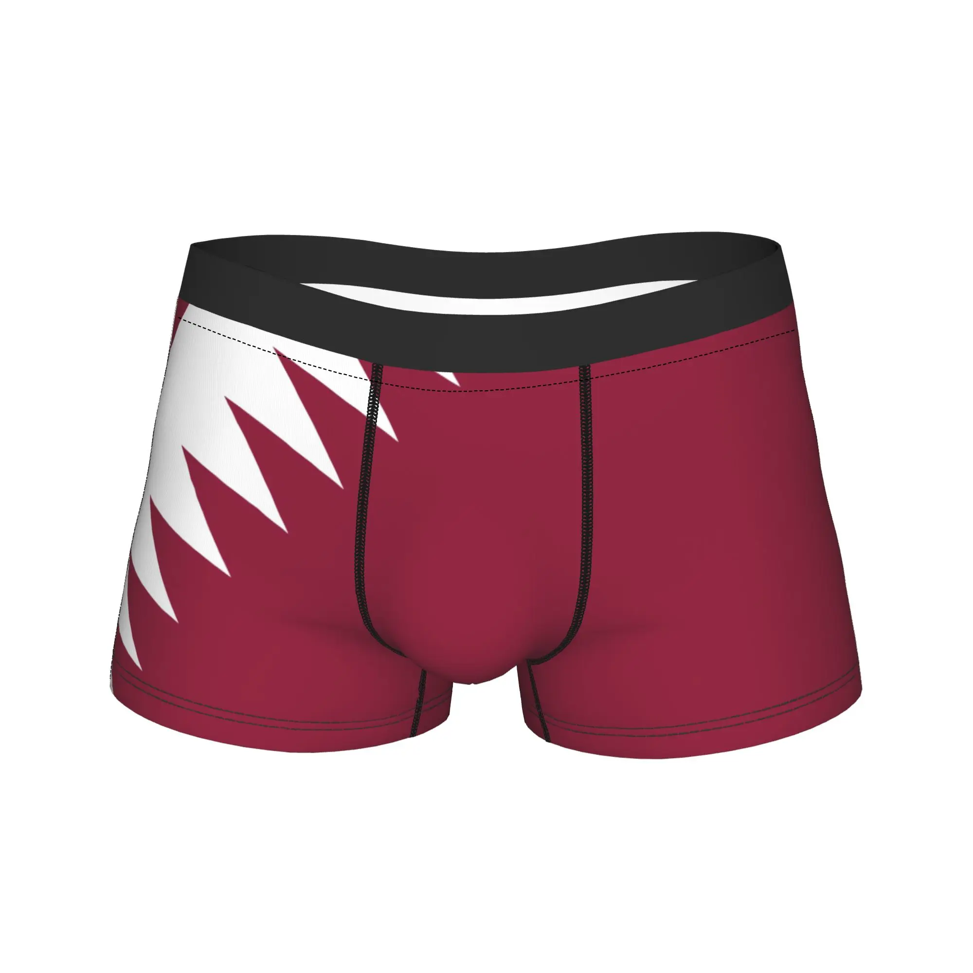 

Qatar Flag Emblem Underwear Novelty Underpants Custom DIY Boxer Brief For Men 3D Pouch Oversize Trunk