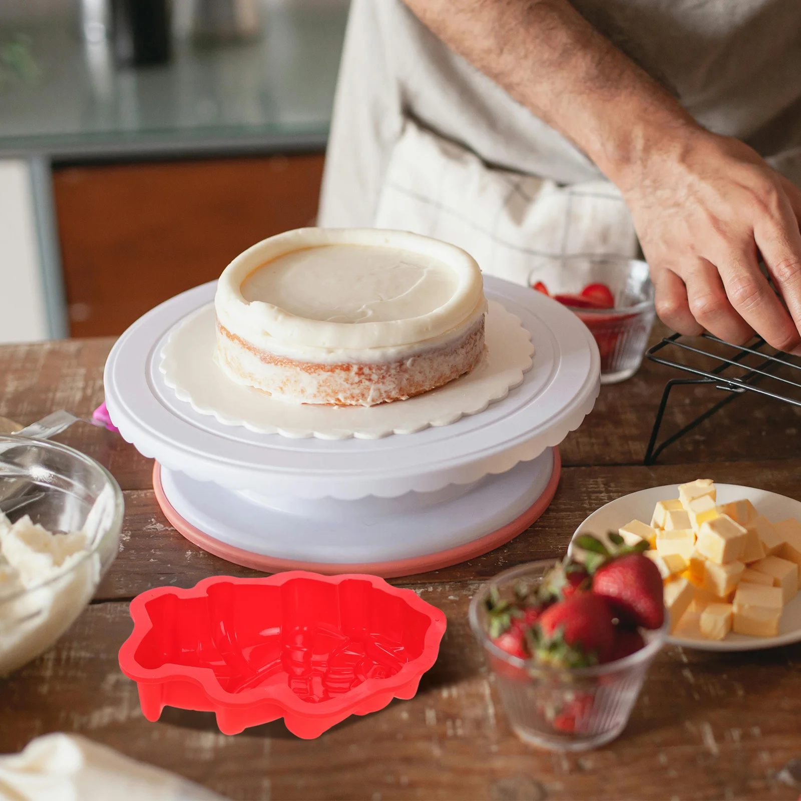 

Christmas Silicone Mold 3D Santa Baking Decoration Fondant Muffin Soap Craft Tool for Holiday