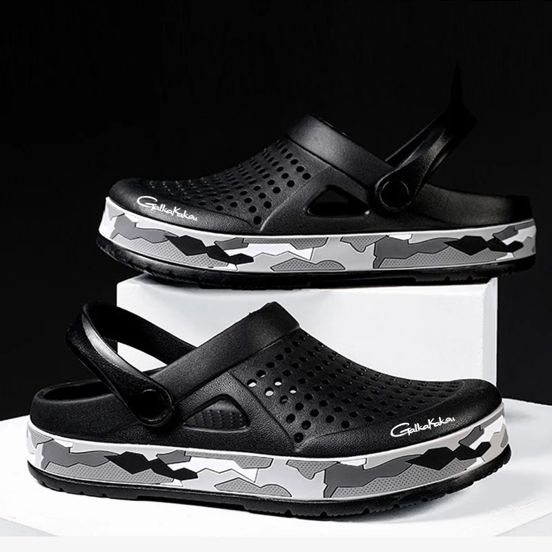 2022 New Fishing Slippers Summer Beach Men Sandals Rubber Flat Breathable Shoes Outdoor Fishing Shoes Fishing Sandals