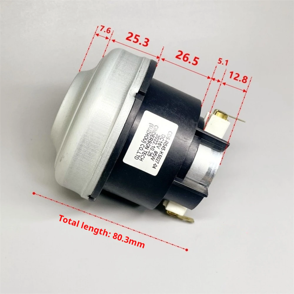 

DC 16V Vacuum Cleaner Fan Motor Rear Ball Bearing Built-in Heat Dissipation Blade 85W Strong Suction Fan Motor
