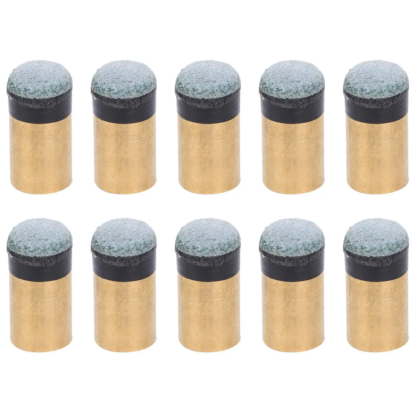 10pcs Screw-on Billiard Tips Set - Copper & PU Leather Snooker Accessories for Pool Games