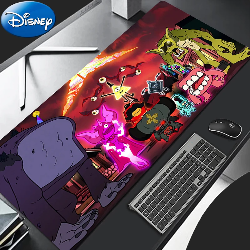 Mouse Pad Laptop Kawaii Anime Gamer Desktop Protector Mat PC Gravity Falls HD Print Mousepad Bill Cipher Gaming HD Keyboard Pad