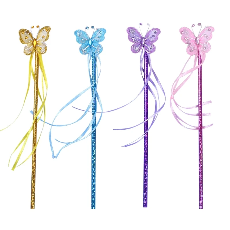 Magic Stick Princess Cosplay Props Girl Costume Butterfly Wand Party Props for Children Girl Christmas Party DropShipping