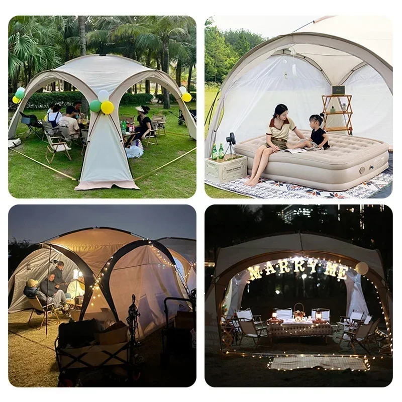 Dome Canopy Large Tent Outdoor Extra Camping Awning  Sun Protection Hiking Rainproof Pavilion Anti-Mosquito Sunshade waterproof