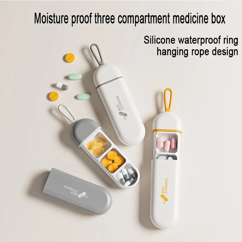 Portable Travel Pill Organizer Daily Moisture-proof Health Care Container Case Pill Box Splitters Travel Pill Pocket Box