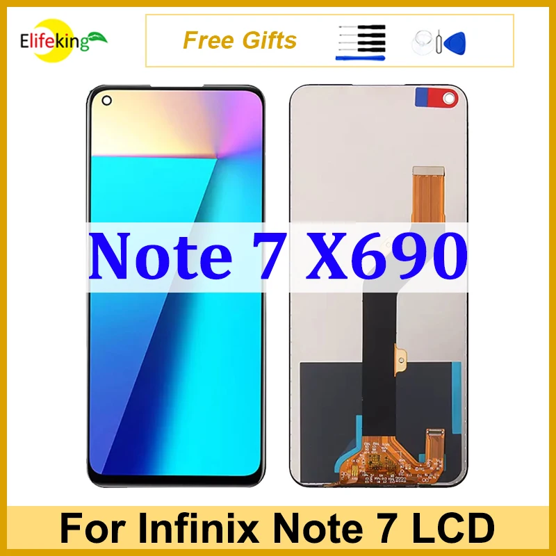 

6.95'' Original LCD For Infinix Note 7 X690 Display Touch Screen Digitizer Assembly Replacement Phone Repair Parts 100% Tested