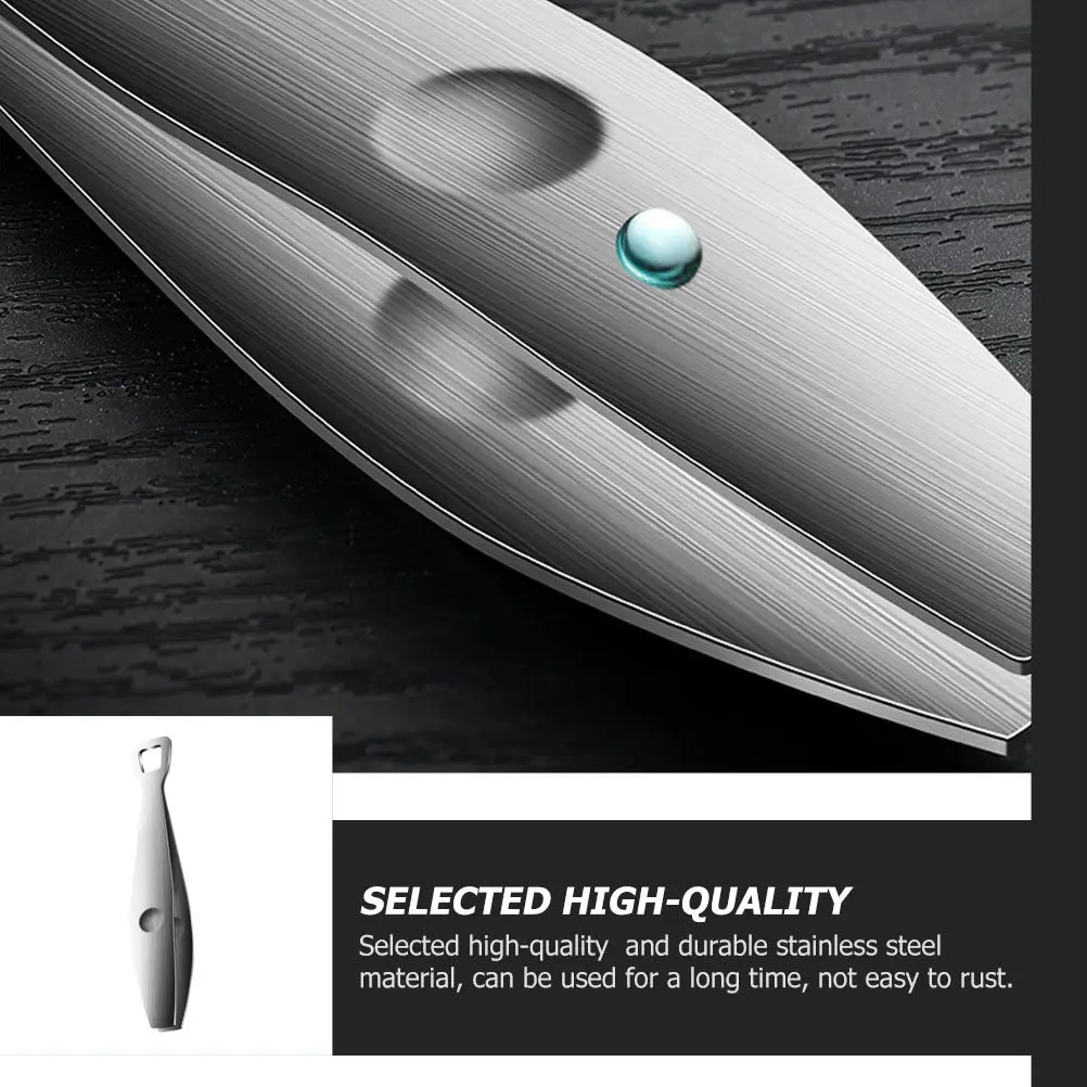 1Pcs Stainless Steel Food Hair Tweezer Comfortable Handle Fish Bone Chicken Duck Hair Removal Precision Kitchen Plier Anti-Rust