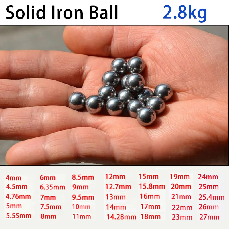 

2.8KG 34~10000pcs 4~27mm Non Quenched Solid Iron Ball Precision Pellet Round Smooth Roller Ball ﻿