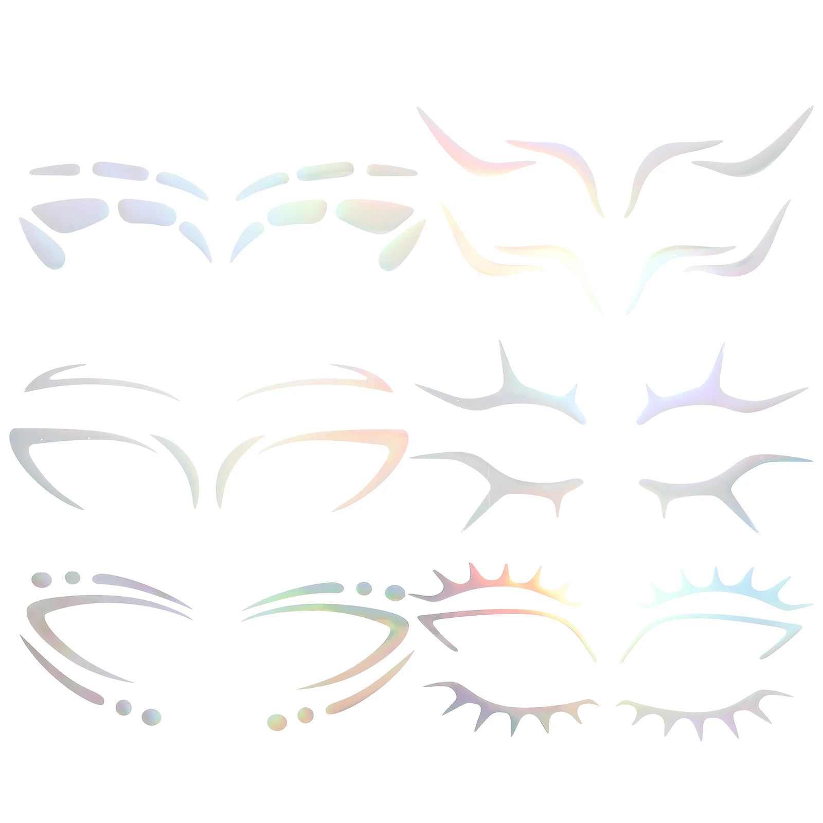

6 Pcs Temporary Face Tattoos Stickers Safe Material Non Permanent Women Girl Temporary Eye Tattoos Face Decals