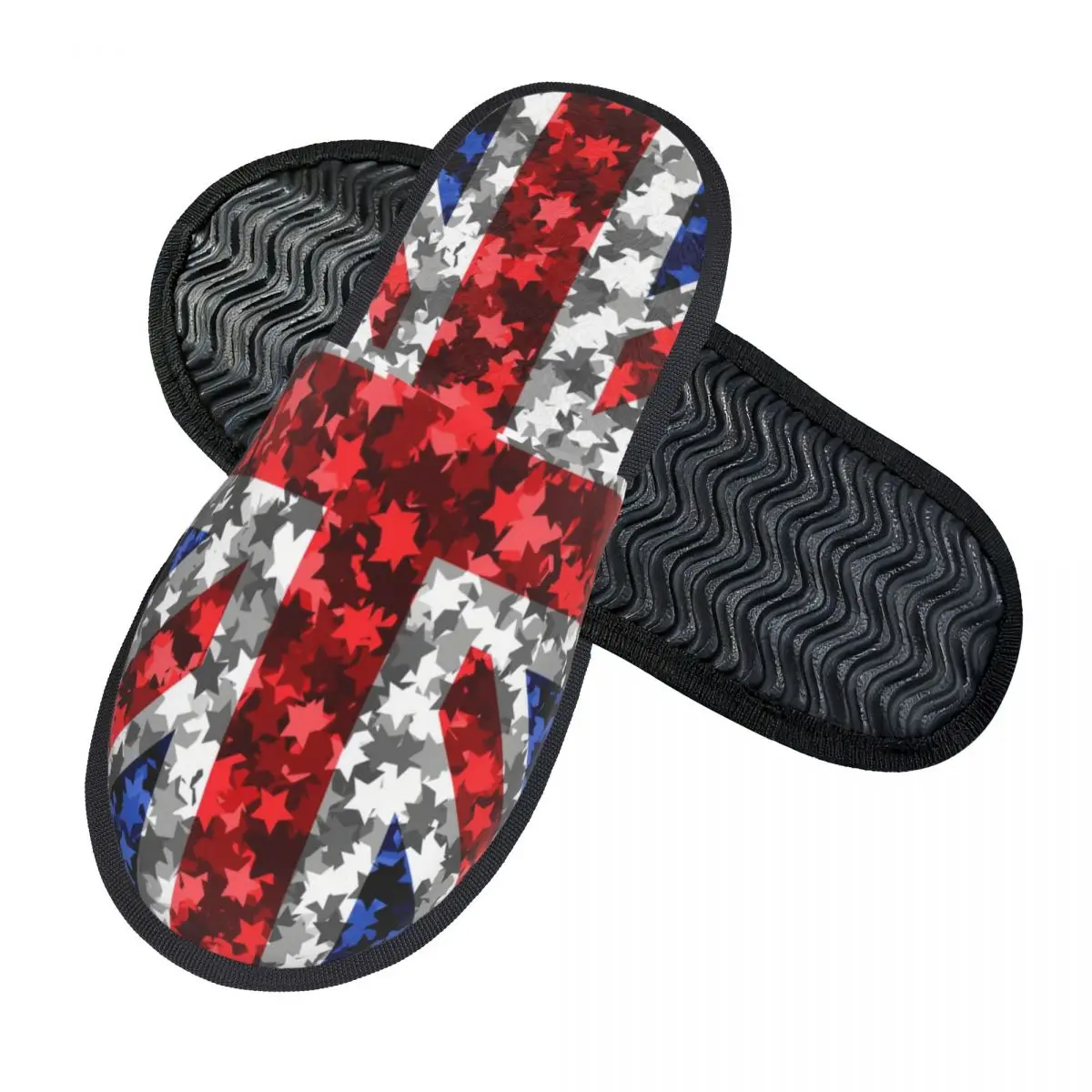 Flag Of The UK Guest Slippers for Bathroom Women Custom Print British Flag House Slipper