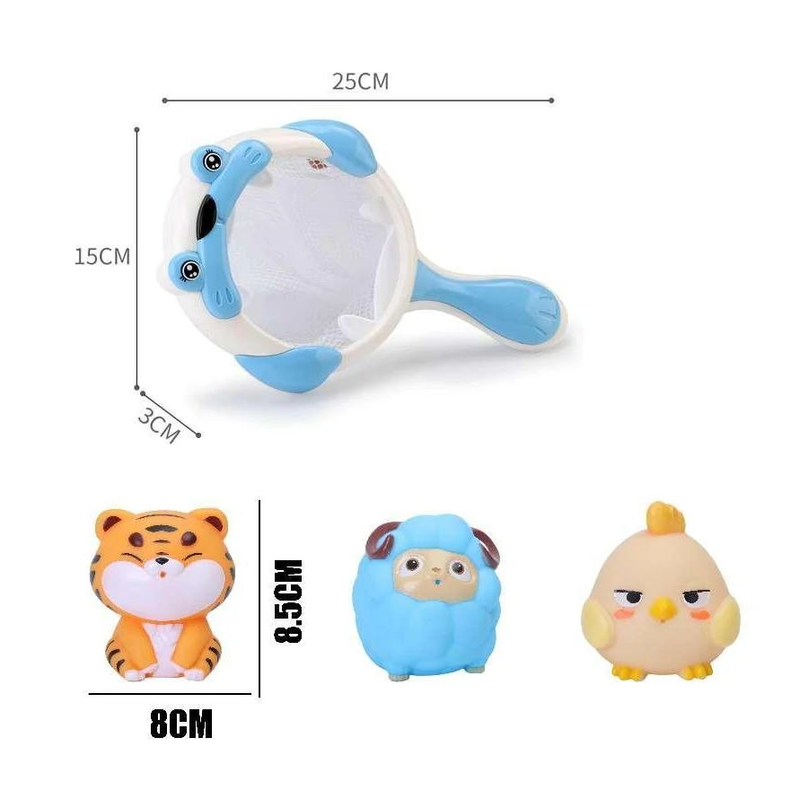 幼児と幼児の釣りおもちゃ 4 個パック、ベビー水釣りネットおもちゃ ソフトラバー水スプレー付きイルカアシカ釣り 動物子供用バスルームお風呂おもちゃ、水スプレー赤ちゃん浴室水水泳動物おもちゃ、18 か月以上の赤ちゃんに適しています、さまざまなホリデーギフトに適しています、クリスマス、新年、新年のギフトに適しています