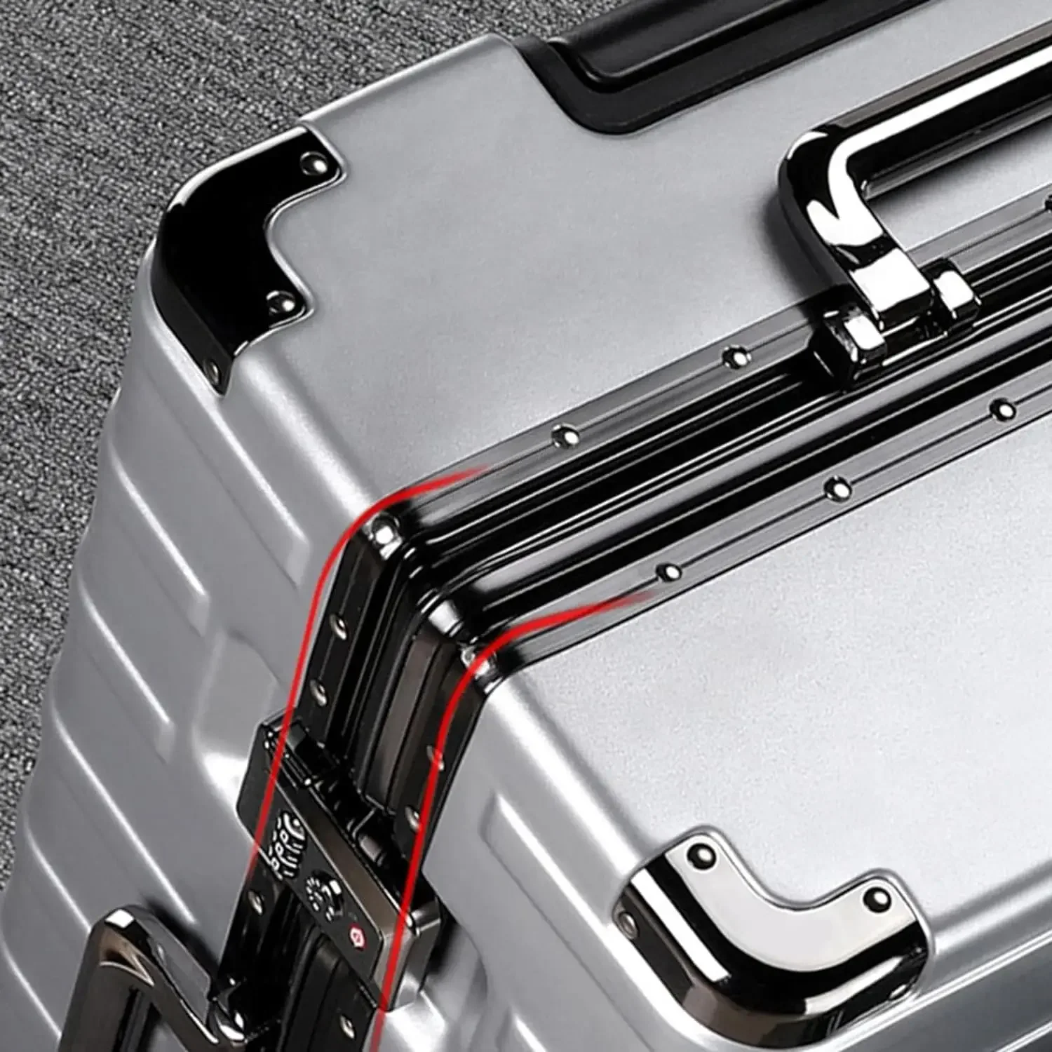 magnesium alloy suitcase 100% Aluminum luggage carry on Metallic Suitcases With Tsa Lock for man pure metal suitcases