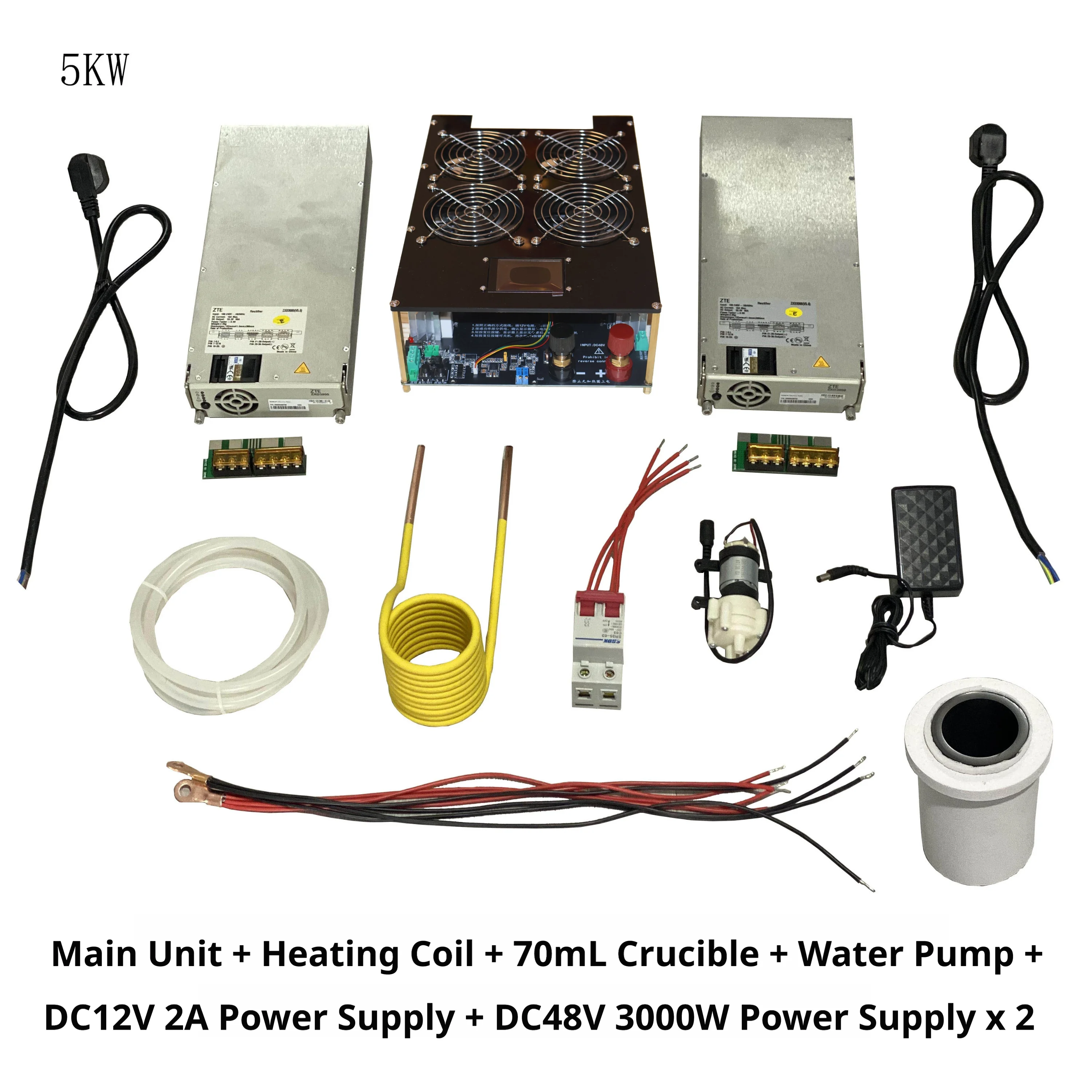 YT Induction Heater, 5000W PCB Board Melted Metal Coil Power Supply 2026 New Model for Metalworking and Heating