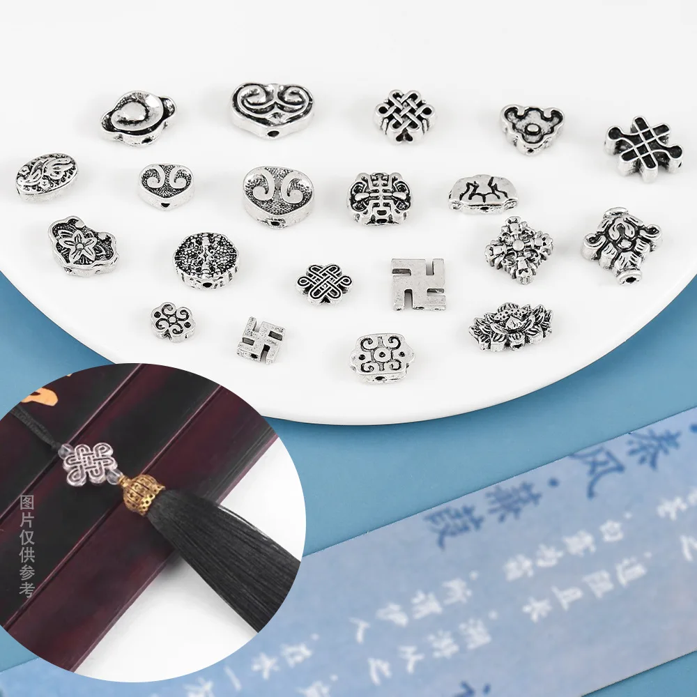 إكسسوارات مجوهرات فضية على الطراز الصيني بنفسك: سبائك فضية قديمة أصلية وزهور اللوتس وإكسسوارات ذهبية مشتركة صينية