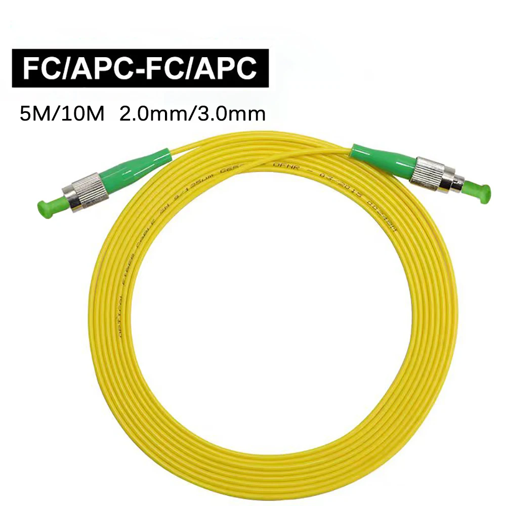 Optic Patch Cord Cable FC/APC-FC/APC 5M/10M 2.0mm/3.0mm Indoor Extension Cable Simplex Convert Patch Cord Wholesale