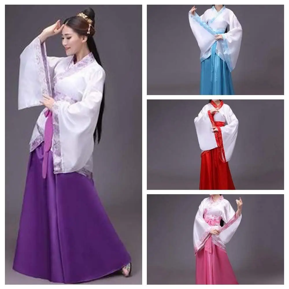 

Chinese Cloth Chinese Hanfu Skirt Oriental Fairy Princess Stage Costumes Chinese Ancient Dress Folk Dance Outfit Ancient