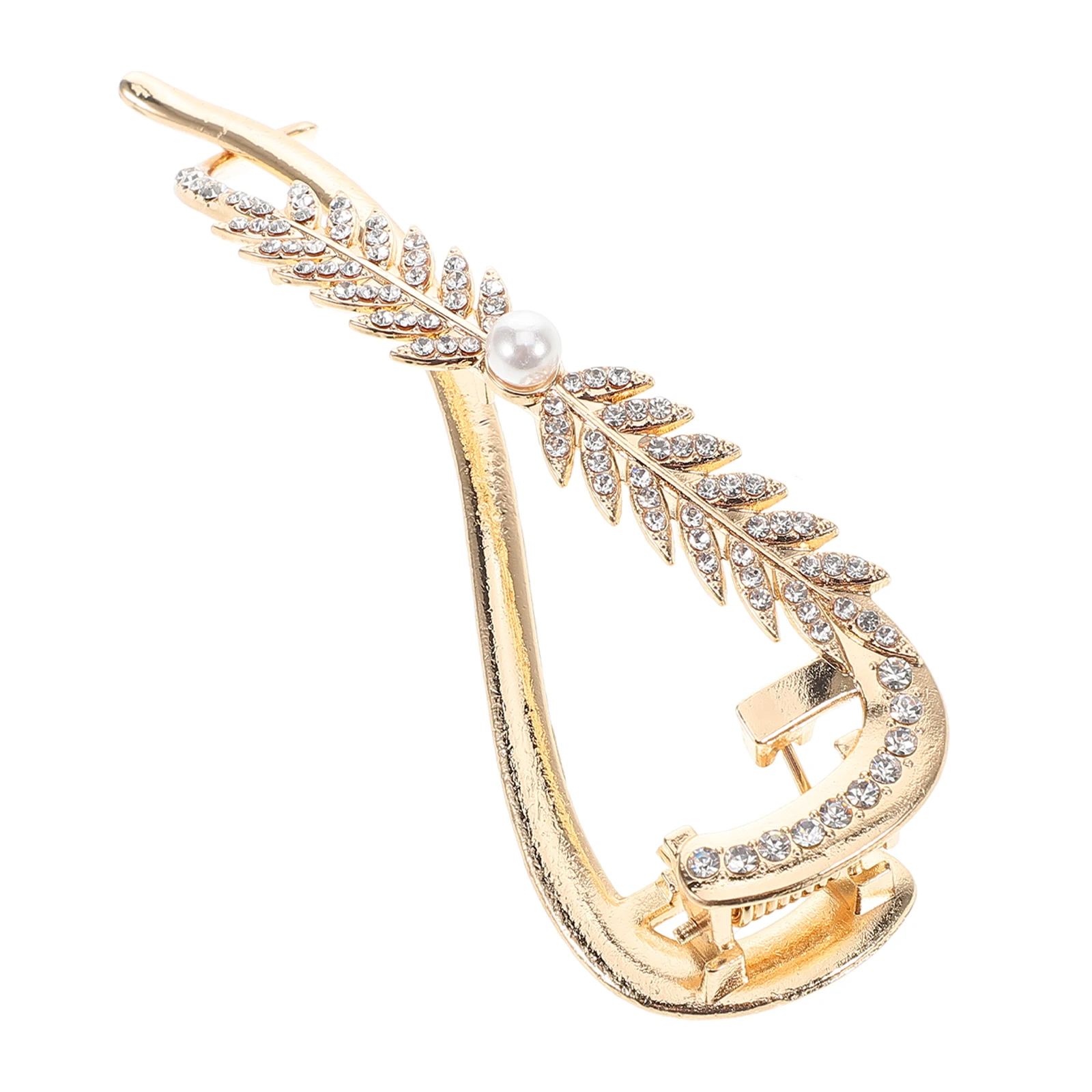 

Pearl Rhinestone Barrette Decorative Pins Hair Clips For Women Alloy French Clips Women Hair Accessories Prom Stylish