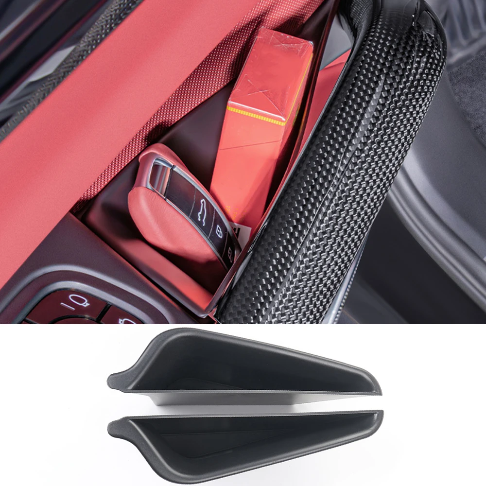 Door Handle Storage Box Organizer for Porsche Cayenne 958 PO536 2011-2025 ABS Material Card Phone Holder Interior Accessories