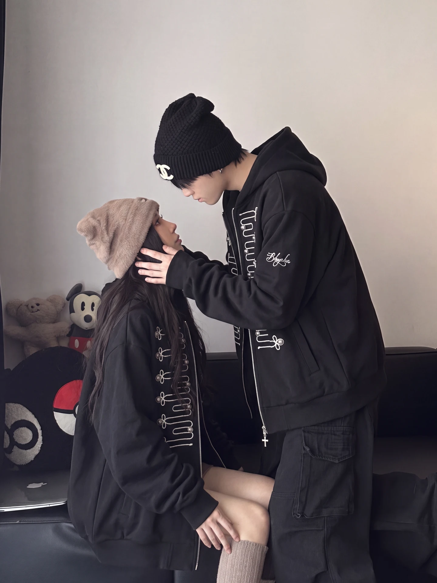 Jaqueta Hoodie Estilo Americano com Corte Solto para Homens e Mulheres, Casais, Nova Chegada de Outono, Cardigan com Zíper, Manga Longa em Algodão e P