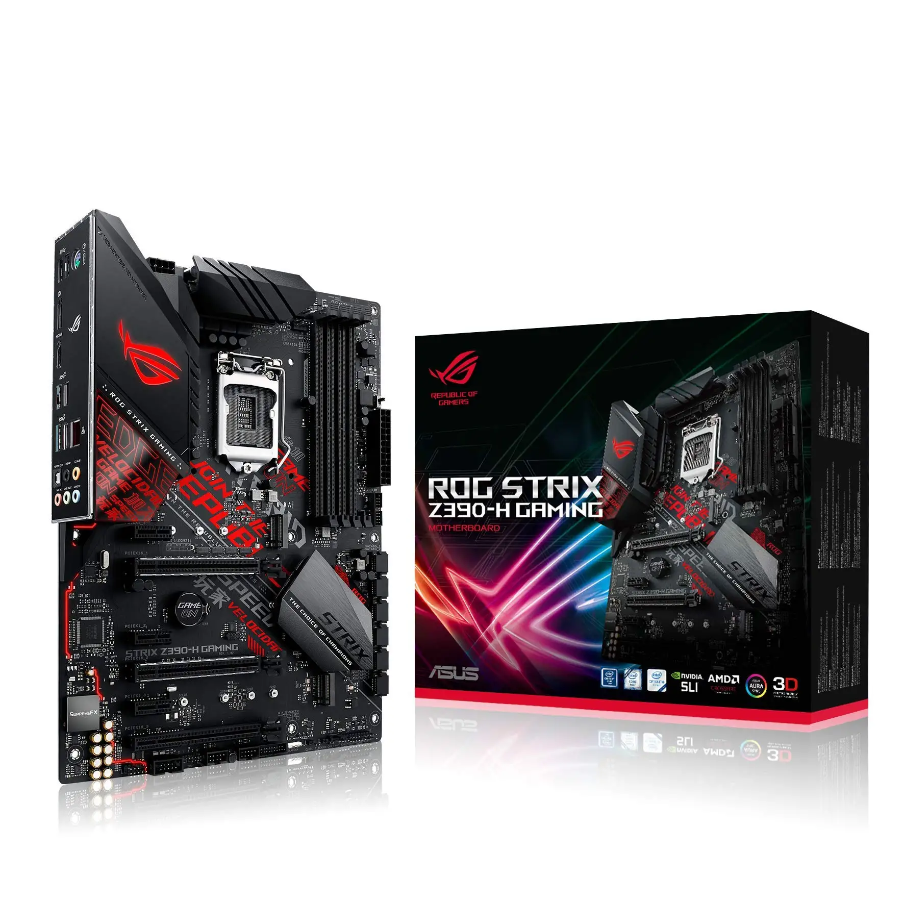 ASUS ROG Strix Z390-H Gaming Computer Motherboard LGA1151 Intel 8th 9th Gen ATX DDR4 DP HDMI M.2 USB 3.1 Gen2 Gigabit LAN