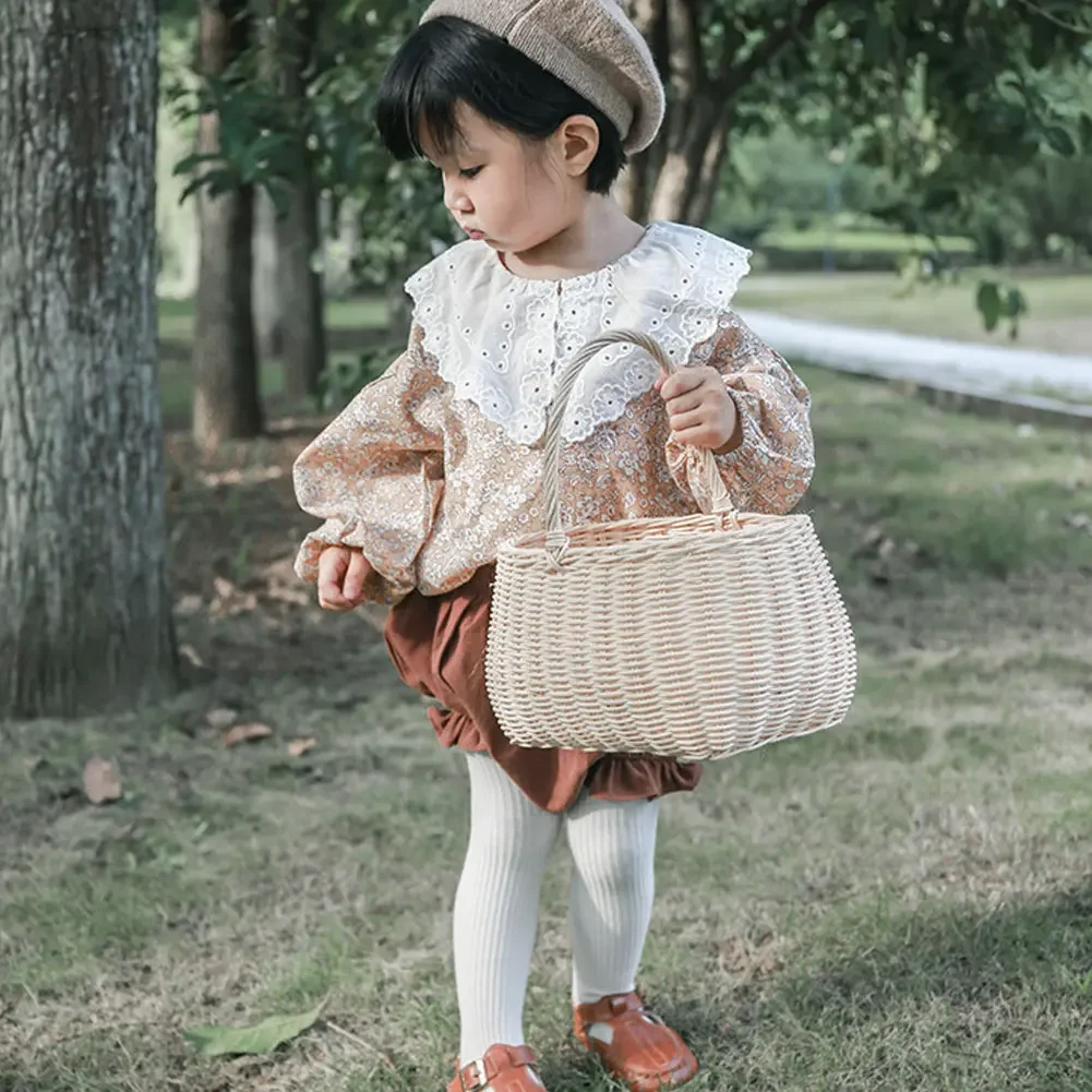 1개 어린이 니트 레깅스 타이츠 컬러 베이비 유아용 롱 삭스 소녀용 신축성 있는 세로 줄무늬 솔리드 팬티호스