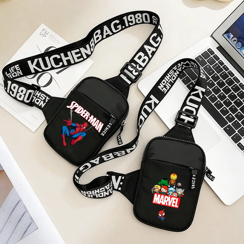 

Cute Spidermans Men's Crossbody Bag Waterproof Simple Hip Hop Daily Chest Pack Movie Game Print Single Square Small Shoulder Bag
