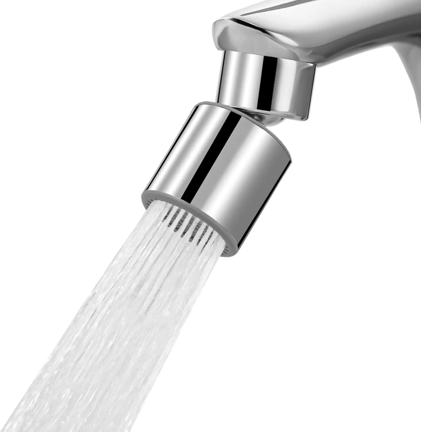 

360° Swivel Kitchen Faucet Aerator, Dual Function Sprayer Head, 55/64" Female Thread, Chrome