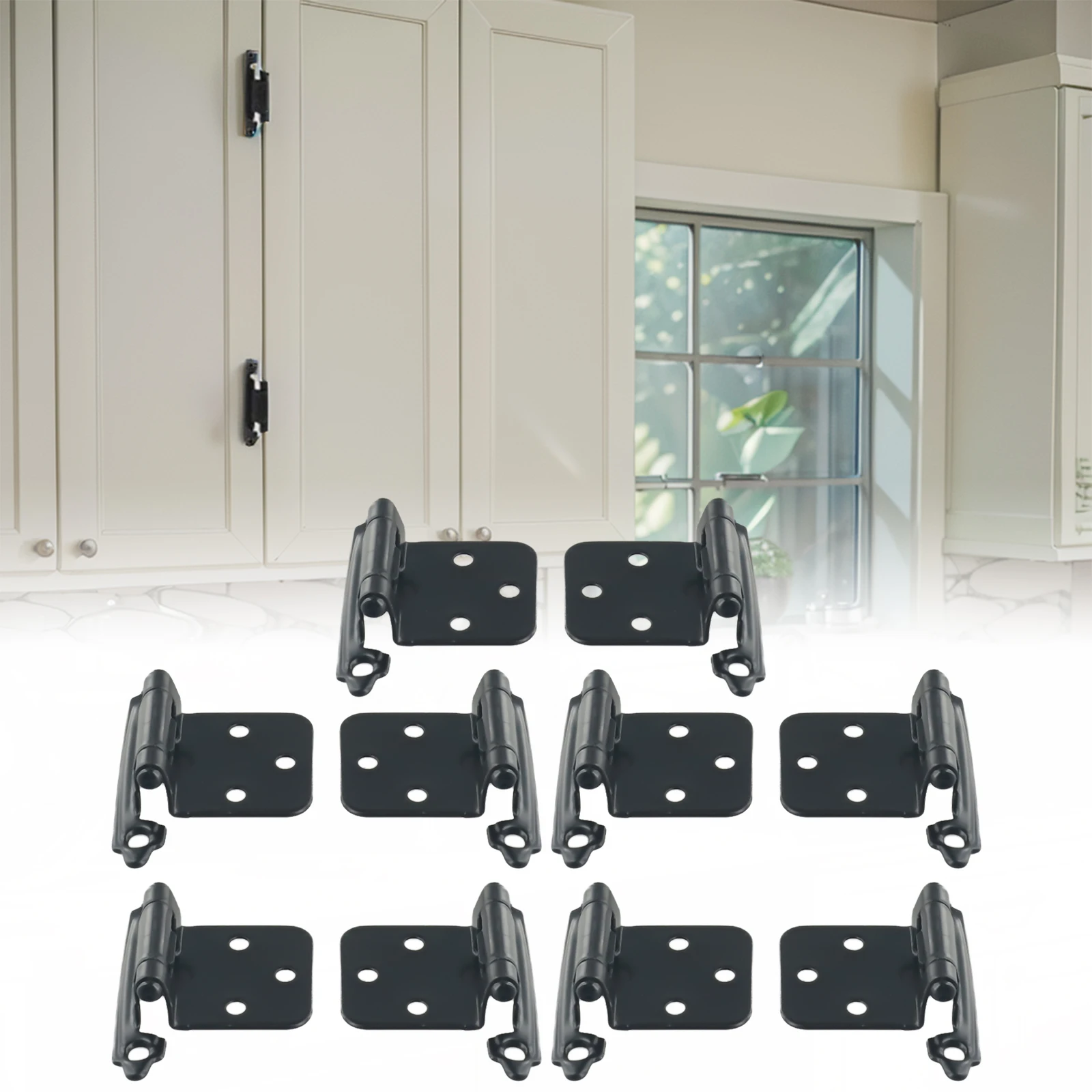 

Cabinet Hinge Door Hinges Kitchen Cupboard Home Heavy Duty Indoor/outdoor Parts Replacement Flush Furniture Self Closing 10pcs