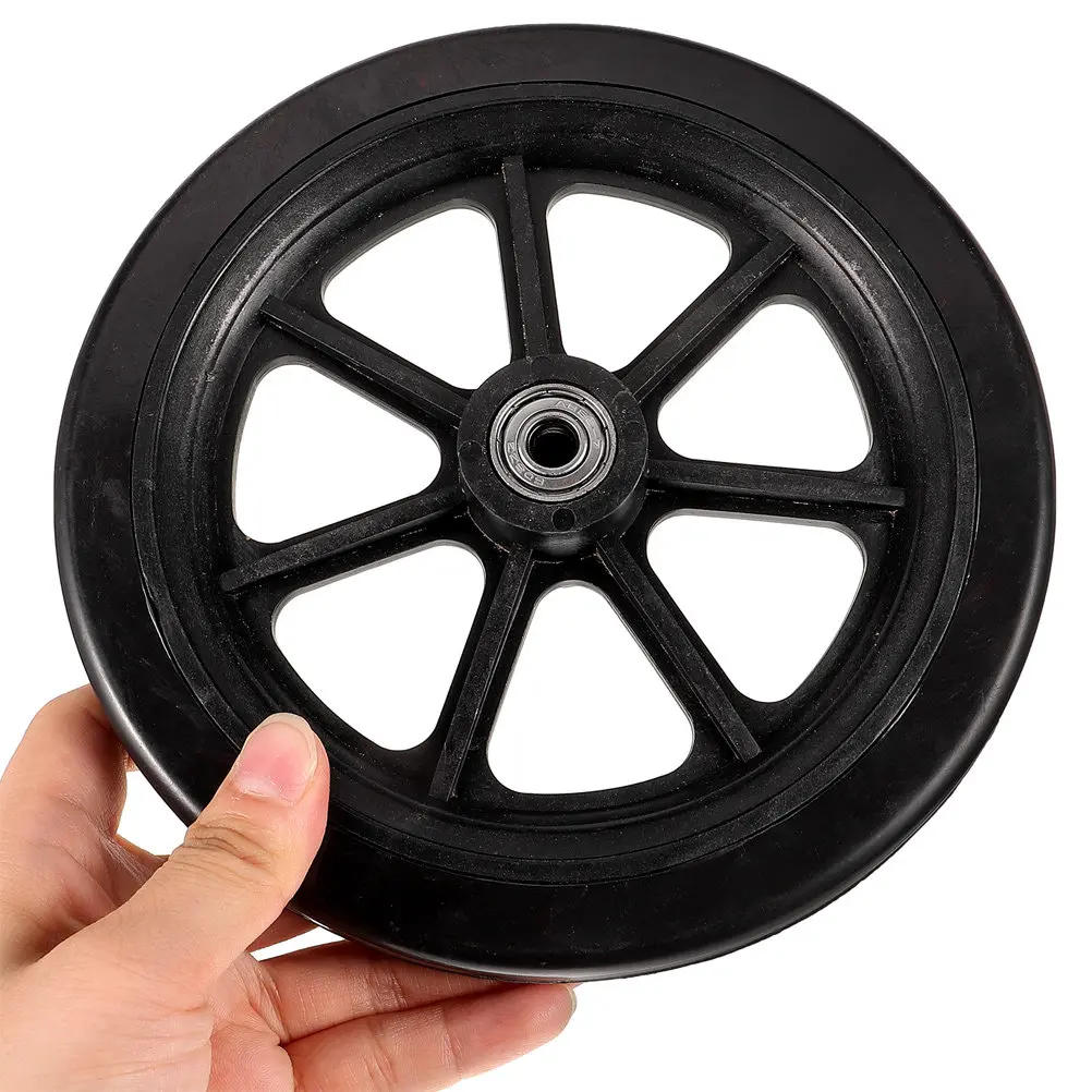 2Pairs Wheelchair Front Caster Wheels Solid Tire Anti Slip Replacement Parts for Wheelchair Walker Stroller Durability Smooth