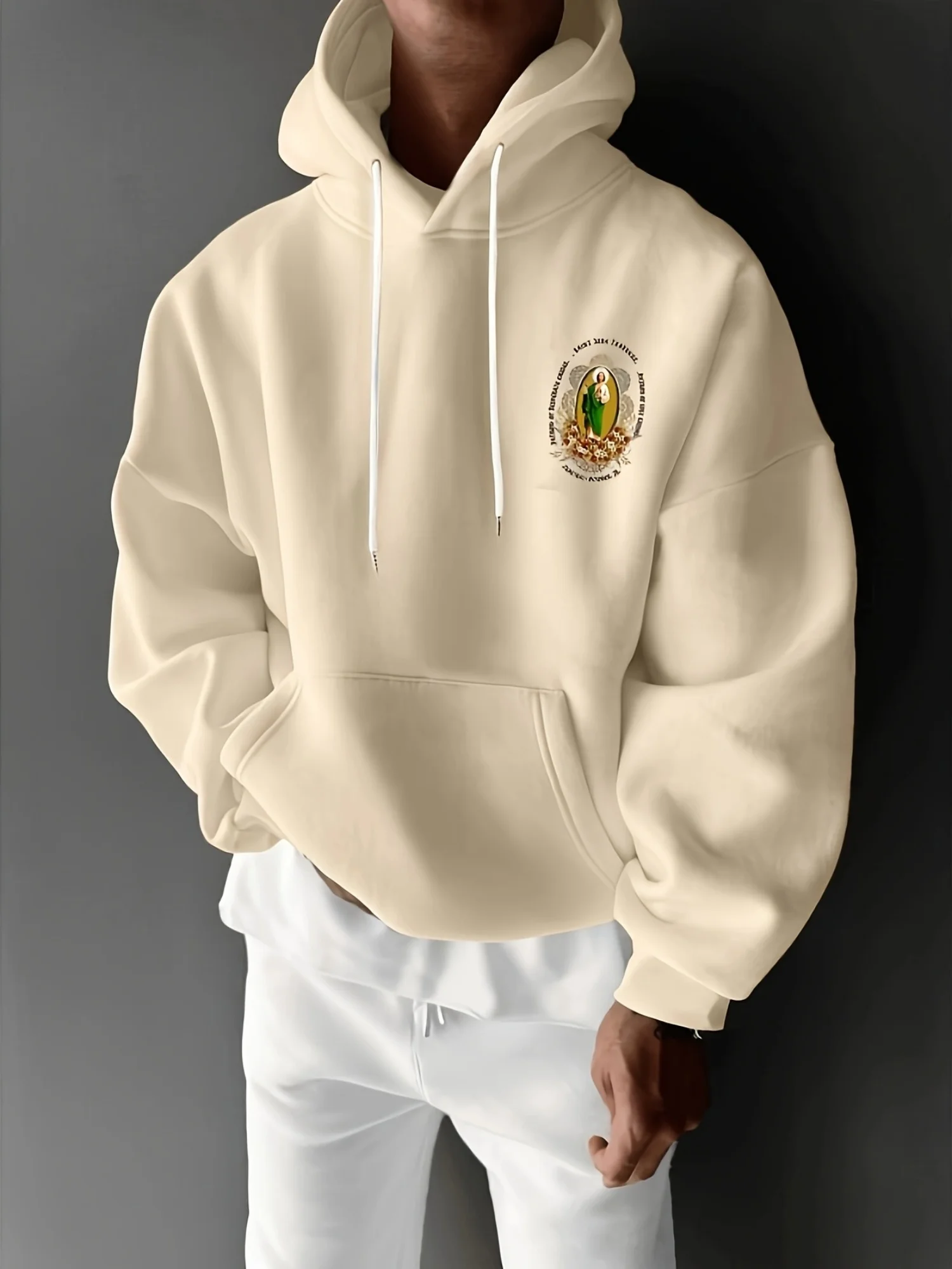 Autumn/Winter Men's Fashion Casual Sports Everyday Holiday Outdoor Letter Cartoon Print Commuting Street Strolling Home