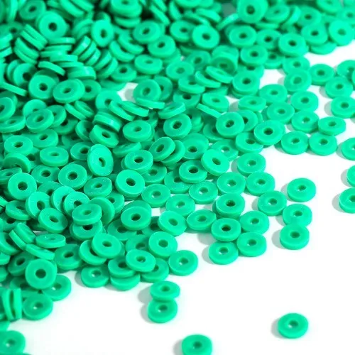 300 Stück 6mm Flache Runde Polymer Clay Perlen Handgefertigte Scheiben Lose Abstandsperlen für Schmuckherstellung DIY Armband Halskette Heishi Perlen – Detail 12