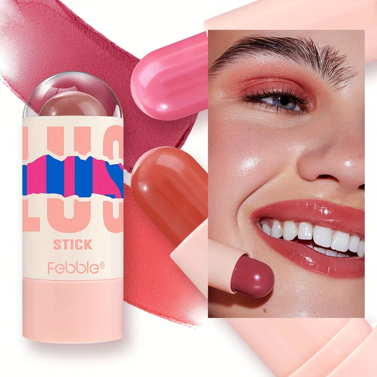 Fard in stick multiuso Fard liquido impermeabile naturale e duraturo facile da applicare Fard in crema per trucco